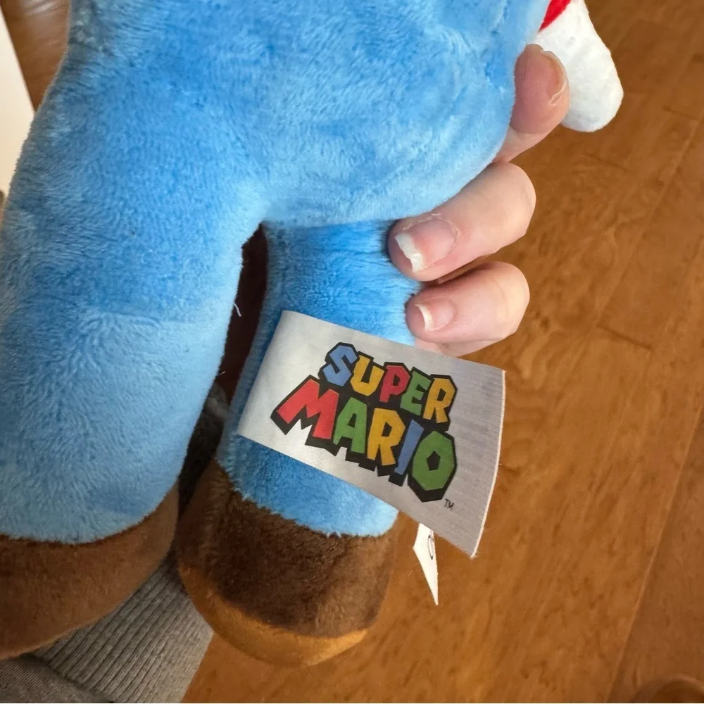 Nintendo Super Mario Plush Stuffed Toy 12” 2023 Blue Overalls Red Hat 12” Doll